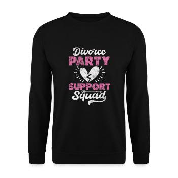 Scheidung - Unisex Pullover - Schwarz - Vorne - Alina (178cm) & Michal (187cm)