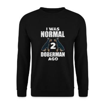 Doberman - Sweat-shirt Unisexe - noir - Devant - Alina (178cm) & Michal (187cm)