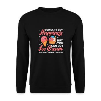Eiscreme - Unisex Pullover - Schwarz - Vorne - Alina (178cm) & Michal (187cm)