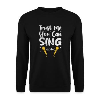 Singer - Unisex Sweatshirt - black - Front - Alina (178cm) & Michal (187cm)