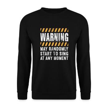 Singer - Unisex Sweatshirt - black - Front - Alina (178cm) & Michal (187cm)