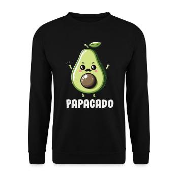 Avocado Guacamole Vegan Gift - Unisex Sweatshirt - black - Front - Alina (178cm) & Michal (187cm)