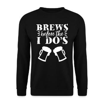 Bachelorette Hen Party Gift - Unisex Sweatshirt - black - Front - Alina (178cm) & Michal (187cm)