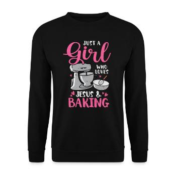 Baker - Unisex Sweatshirt - black - Front - Alina (178cm) & Michal (187cm)
