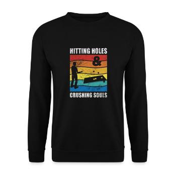Cornhole - Unisex Sweatshirt - black - Front - Alina (178cm) & Michal (187cm)