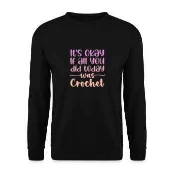 Crochet tricot couture couture cadeau - Sweat-shirt Unisexe - noir - Devant - Alina (178cm) & Michal (187cm)