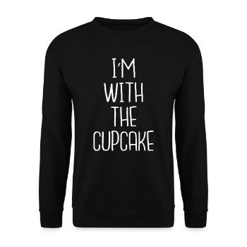 Cupcake Muffin Baking Gift - Unisex Sweatshirt - black - Front - Alina (178cm) & Michal (187cm)