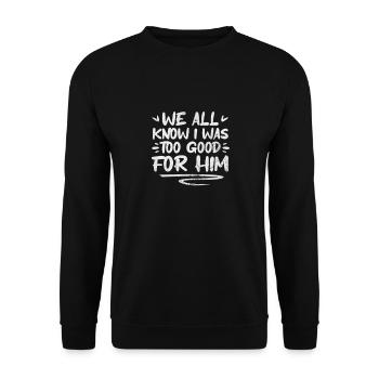 Scheidung - Unisex Pullover - Schwarz - Vorne - Alina (178cm) & Michal (187cm)