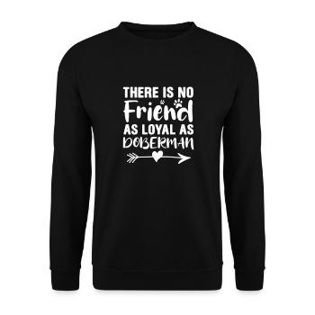Doberman chien chien animal de compagnie cadeau - Sweat-shirt Unisexe - noir - Devant - Alina (178cm) & Michal (187cm)