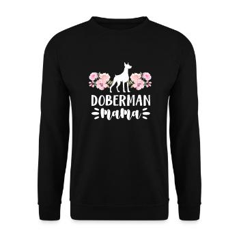 Doberman chien chien animal de compagnie cadeau - Sweat-shirt Unisexe - noir - Devant - Alina (178cm) & Michal (187cm)