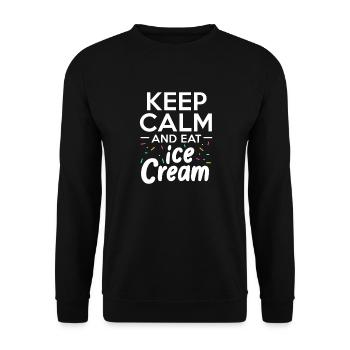 Ice Cream Ice Cream Ice Cream Summer Gift - Unisex Sweatshirt - black - Front - Alina (178cm) & Michal (187cm)