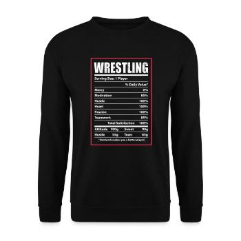 Wrestling Wrestler Fight Wrestling Ringer Gift - Unisex Sweatshirt - black - Front - Alina (178cm) & Michal (187cm)