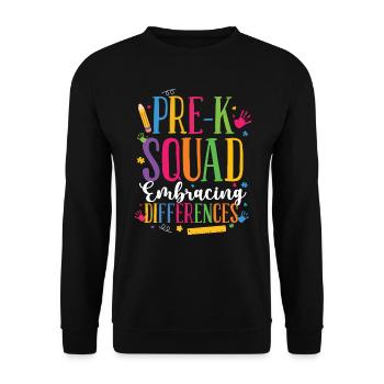 Autism Awareness Day Autistic Gift - Unisex Sweatshirt - black - Front - Alina (178cm) & Michal (187cm)