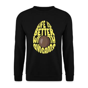 Avocado - Unisex Sweatshirt - black - Front - Alina (178cm) & Michal (187cm)