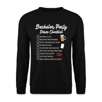 Bachelorette Hen Party Gift - Unisex Sweatshirt - black - Front - Alina (178cm) & Michal (187cm)