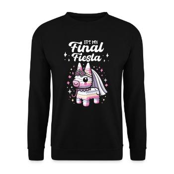 Bachelorette Hen Party Bride - Unisex Sweatshirt - black - Front - Alina (178cm) & Michal (187cm)