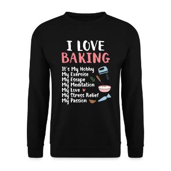 Baker Bakeries Baked Goods Baking Gift - Unisex Sweatshirt - black - Front - Alina (178cm) & Michal (187cm)