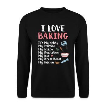 Baker - Unisex Sweatshirt - black - Front - Alina (178cm) & Michal (187cm)