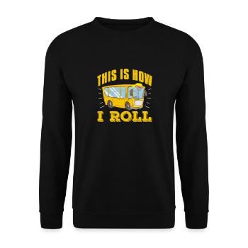 Bus Driver Bus Driver Bus Schuhlbus Gift - Unisex Sweatshirt - black - Front - Alina (178cm) & Michal (187cm)