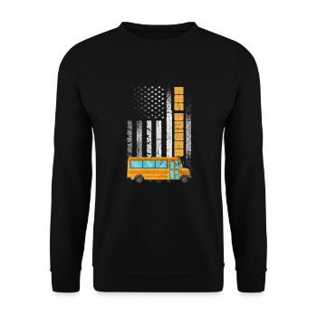 Busfahrer - Unisex Pullover - Schwarz - Vorne - Alina (178cm) & Michal (187cm)