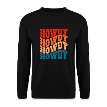 Country Music Countrymusic Geschenk - Unisex Pullover - Schwarz - Vorne - Alina (178cm) & Michal (187cm)
