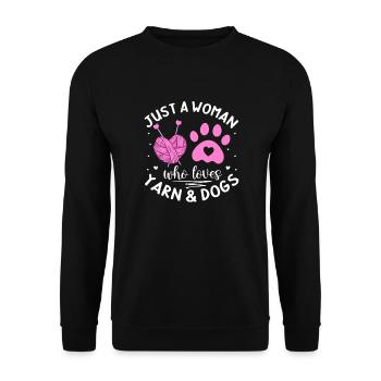 Crochet tricot couture couturière cadeau - Sweat-shirt Unisexe - noir - Devant - Alina (178cm) & Michal (187cm)