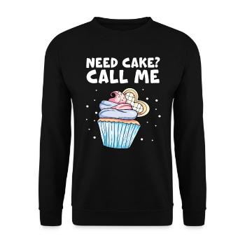 Cupcake Muffin Baking Gift - Unisex Sweatshirt - black - Front - Alina (178cm) & Michal (187cm)