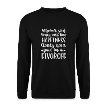 Scheidung - Unisex Pullover - Schwarz - Vorne - Alina (178cm) & Michal (187cm)