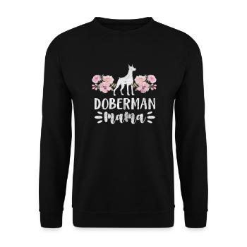 Doberman - Sweat-shirt Unisexe - noir - Devant - Alina (178cm) & Michal (187cm)