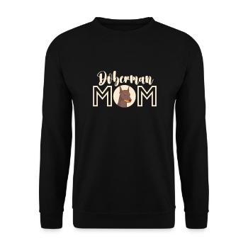 Doberman chien chiens cadeau pour animaux de compagnie - Sweat-shirt Unisexe - noir - Devant - Alina (178cm) & Michal (187cm)