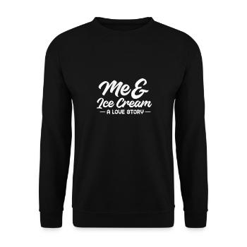 Eiscreme - Unisex Pullover - Schwarz - Vorne - Alina (178cm) & Michal (187cm)