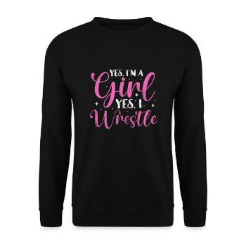 Wrestling - Unisex Pullover - Schwarz - Vorne - Alina (178cm) & Michal (187cm)