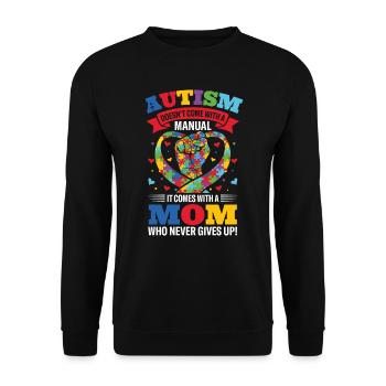 Autisme maman sensibilisation jour cadeau autiste - Sweat-shirt Unisexe - noir - Devant - Alina (178cm) & Michal (187cm)