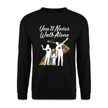 Autismus - Unisex Pullover - Schwarz - Vorne - Alina (178cm) & Michal (187cm)