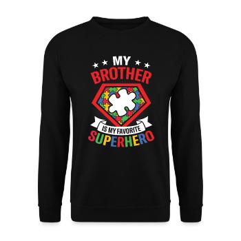 Autism Awareness Day Autistic Gift - Unisex Sweatshirt - black - Front - Alina (178cm) & Michal (187cm)