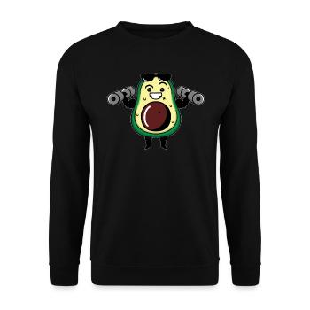 Avocado Guacamole Vegan Gift - Unisex Sweatshirt - black - Front - Alina (178cm) & Michal (187cm)