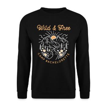 Vieille fille - Sweat-shirt Unisexe - noir - Devant - Alina (178cm) & Michal (187cm)