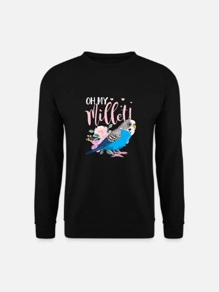Budgie Bird Pet Parakeet Gift - Unisex Sweatshirt - black