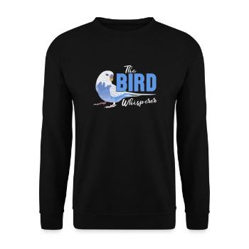Perruche oiseau animal de compagnie perruche cadeau - Sweat-shirt Unisexe - noir - Devant - Alina (178cm) & Michal (187cm)