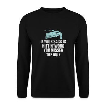 Cornhole - Unisex Sweatshirt - black - Front - Alina (178cm) & Michal (187cm)