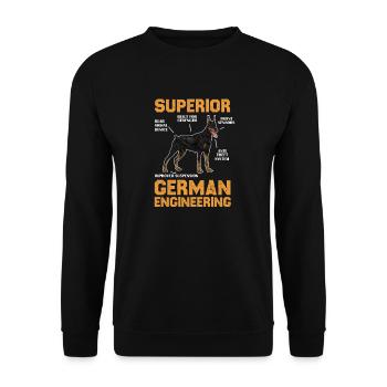 Doberman chien chiens cadeau pour animaux de compagnie - Sweat-shirt Unisexe - noir - Devant - Alina (178cm) & Michal (187cm)