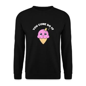 Glace - Sweat-shirt Unisexe - noir - Devant - Alina (178cm) & Michal (187cm)