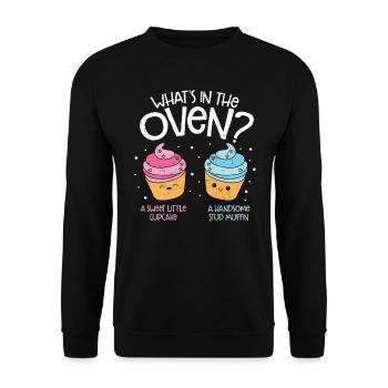 Cupcake - Sweat-shirt Unisexe - noir - Devant - Alina (178cm) & Michal (187cm)