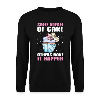 Cupcake Muffin Baking Gift - Unisex Sweatshirt - black - Front - Alina (178cm) & Michal (187cm)