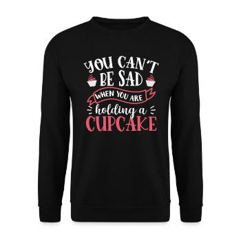 Cupcake Muffin Baking Gift - Unisex Sweatshirt - black - Front - Alina (178cm) & Michal (187cm)