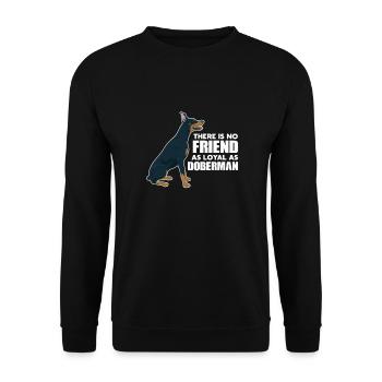 Doberman chien chiens cadeau pour animaux de compagnie - Sweat-shirt Unisexe - noir - Devant - Alina (178cm) & Michal (187cm)