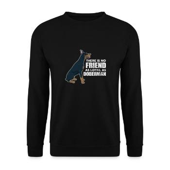Doberman - Sweat-shirt Unisexe - noir - Devant - Alina (178cm) & Michal (187cm)