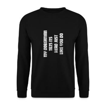 Doberman - Sweat-shirt Unisexe - noir - Devant - Alina (178cm) & Michal (187cm)