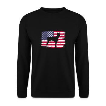Doberman chien chiens cadeau pour animaux de compagnie - Sweat-shirt Unisexe - noir - Devant - Alina (178cm) & Michal (187cm)