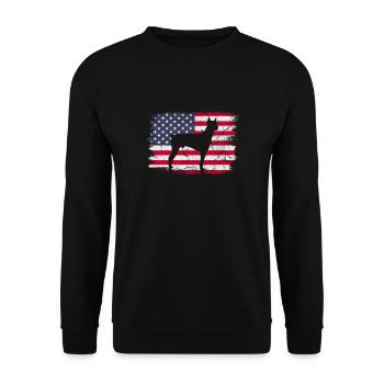 Doberman - Sweat-shirt Unisexe - noir - Devant - Alina (178cm) & Michal (187cm)